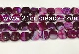 CAA4751 15.5 inches 16*16mm square banded agate beads wholesale