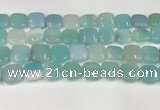 CAA4753 15.5 inches 16*16mm square banded agate beads wholesale