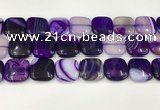 CAA4766 15.5 inches 20*20mm square banded agate beads wholesale