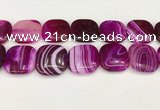 CAA4783 15.5 inches 30*30mm square banded agate beads wholesale