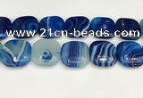 CAA4786 15.5 inches 30*30mm square banded agate beads wholesale