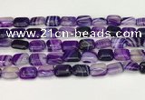 CAA4790 15.5 inches 10*14mm rectangle banded agate beads wholesale