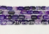 CAA4798 15.5 inches 12*16mm rectangle banded agate beads wholesale