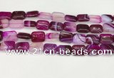 CAA4799 15.5 inches 12*16mm rectangle banded agate beads wholesale