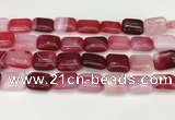 CAA4808 15.5 inches 13*18mm rectangle banded agate beads wholesale