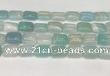 CAA4809 15.5 inches 13*18mm rectangle banded agate beads wholesale