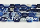 CAA4818 15.5 inches 15*20mm rectangle banded agate beads wholesale