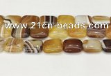 CAA4821 15.5 inches 18*25mm rectangle banded agate beads wholesale