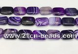 CAA4822 15.5 inches 18*25mm rectangle banded agate beads wholesale