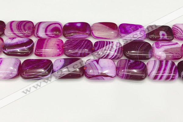 CAA4823 15.5 inches 18*25mm rectangle banded agate beads wholesale