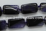 CAA483 15.5 inches 12*20mm rectangle agate druzy geode beads