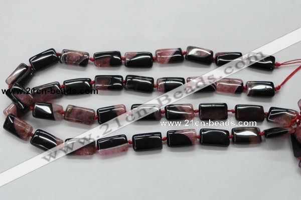 CAA484 15.5 inches 12*20mm rectangle agate druzy geode beads