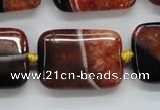 CAA486 15.5 inches 20*30mm rectangle agate druzy geode beads