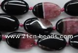 CAA487 15.5 inches 12*20mm oval agate druzy geode beads