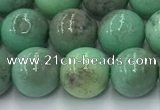 CAA4871 15.5 inches 8mm round grass agate beads wholesale