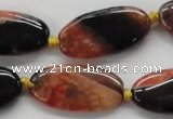 CAA488 15.5 inches 15*30mm oval agate druzy geode beads