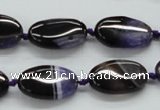 CAA490 15.5 inches 12*20mm oval agate druzy geode beads