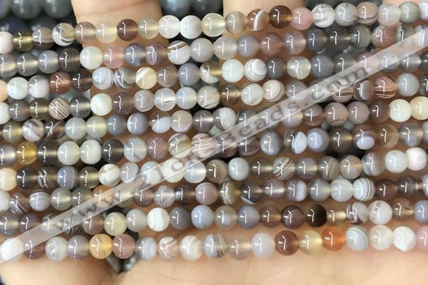 CAA4915 15.5 inches 4mm round Botswana agate beads wholesale