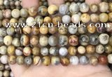 CAA4935 15.5 inches 8mm round yellow crazy lace agate beads wholesale