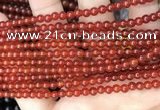 CAA4946 15.5 inches 4mm round red agate beads wholesale