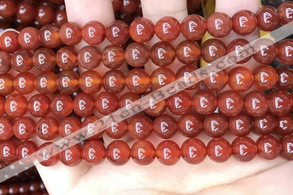 CAA4948 15.5 inches 8mm round red agate beads wholesale