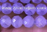 CAA5005 15.5 inches 6mm faceted round blue lace agate beads