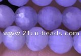 CAA5006 15.5 inches 6mm faceted round blue lace agate beads