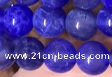 CAA5030 15.5 inches 6mm round blue dragon veins agate beads