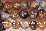 CAA5046 15.5 inches 4mm round dragon veins agate beads wholesale