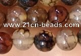 CAA5047 15.5 inches 6mm round dragon veins agate beads wholesale