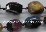 CAA505 15.5 inches 18*20mm faceted nuggets agate druzy geode beads