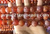 CAA5076 15.5 inches 16mm round red dragon veins agate beads