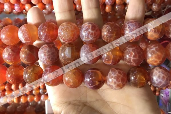 CAA5076 15.5 inches 16mm round red dragon veins agate beads