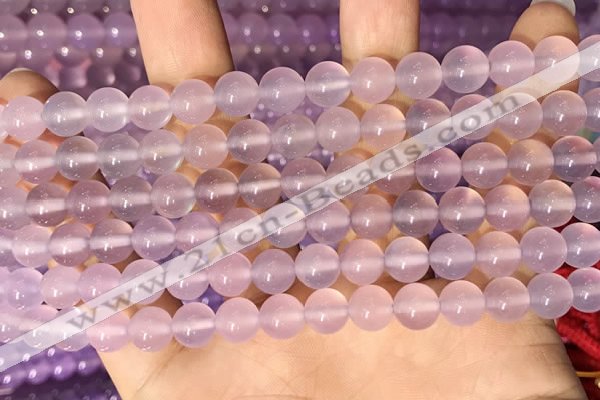 CAA5082 15.5 inches 8mm round purple agate beads wholesale