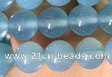 CAA5091 15.5 inches 6mm round sea blue agate beads wholesale