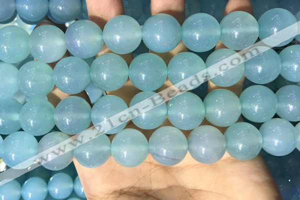 CAA5097 15.5 inches 18mm round sea blue agate beads wholesale