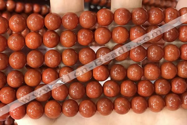 CAA5100 15.5 inches 8mm round red agate gemstone beads