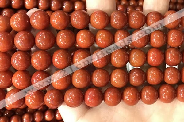 CAA5101 15.5 inches 10mm round red agate gemstone beads