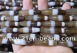 CAA5115 15.5 inches 8*33mm rice striped agate beads wholesale