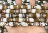 CAA5122 15.5 inches 10*30mm rice striped agate beads wholesale