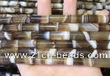 CAA5126 15.5 inches 8*20mm tube striped agate beads wholesale