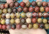 CAA5136 15.5 inches 12mm round red moss agate beads wholesale