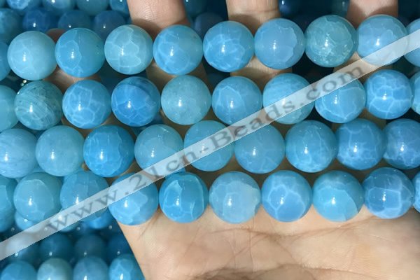 CAA5146 15.5 inches 14mm round dragon veins agate beads wholesale