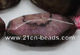 CAA520 15.5 inches 28*40mm faceted nuggets agate druzy geode beads