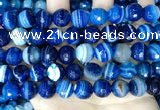 CAA5230 15.5 inches 12mm faceted round banded agate beads