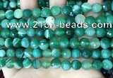 CAA5235 15.5 inches 8mm faceted round banded agate beads