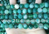 CAA5236 15.5 inches 10mm faceted round banded agate beads