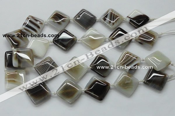 CAA524 15.5 inches 25*25mm diamond madagascar agate beads