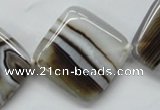 CAA525 15.5 inches 30*30mm diamond madagascar agate beads