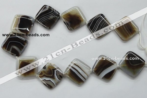 CAA525 15.5 inches 30*30mm diamond madagascar agate beads